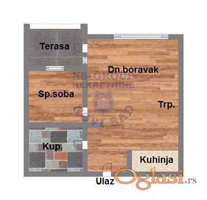 Jednoiposoban 34m2 Mišeluk